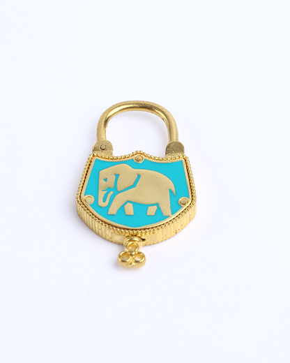 Elephant Lock With Enamel