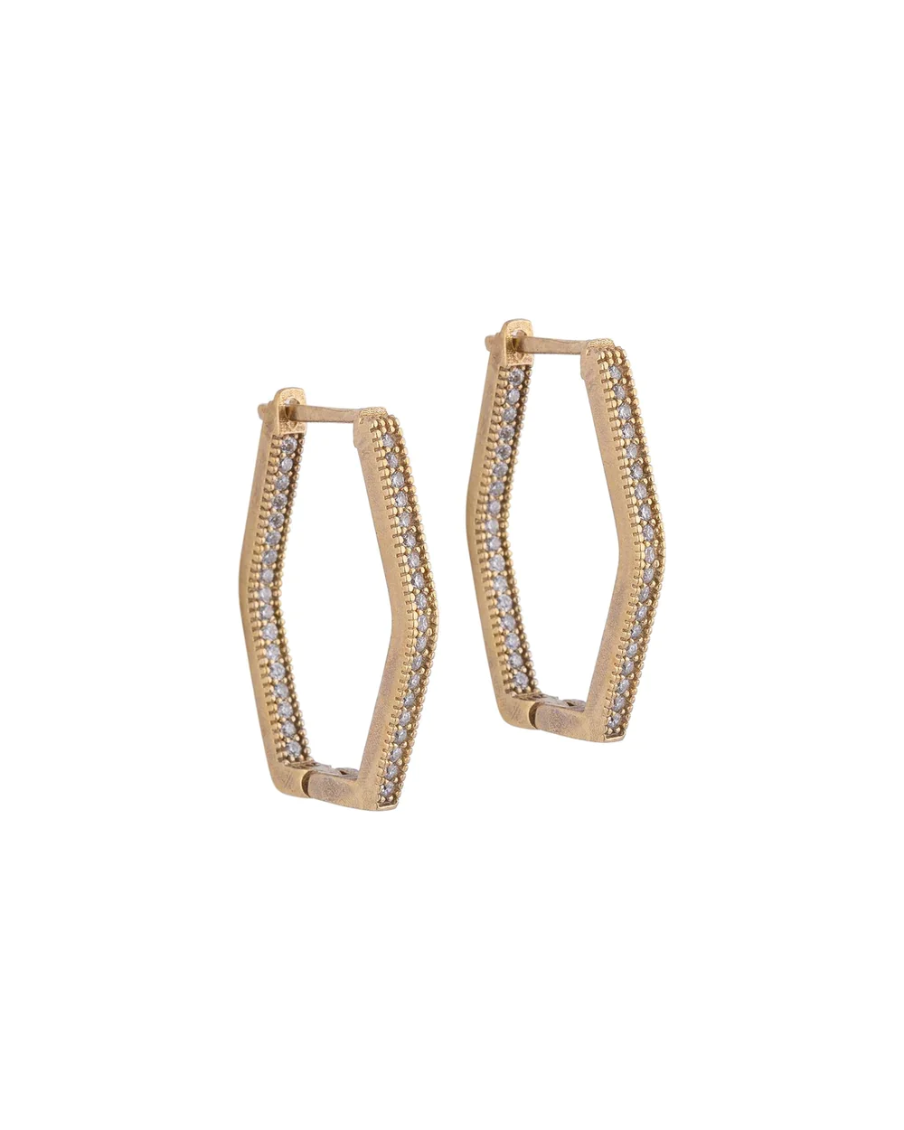 Rhombus Earrings With Stones